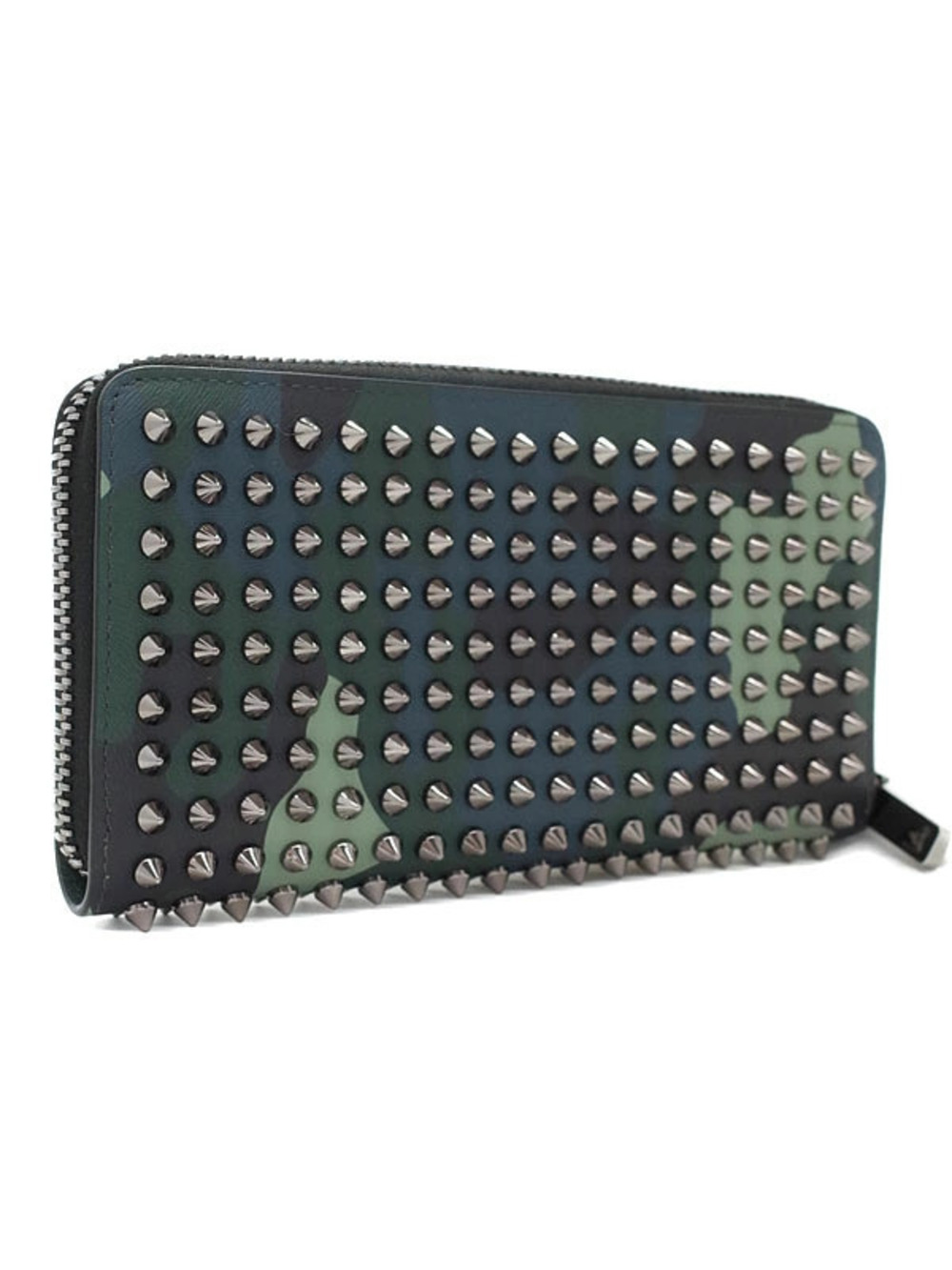 Christian Louboutin Panettone Long Zipper Round Studded Wallet